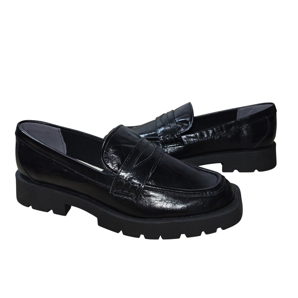 Dolce Vita Elias Loafer Shoes Women 8 Black Faux Lug Sole Chunky‎